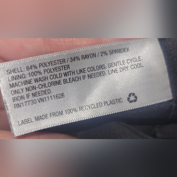 A NEW‎ DAY Black, White & Burgundy Houndstooth Blazer Jacket Sz 18 Career Office - Picture 6 of 8